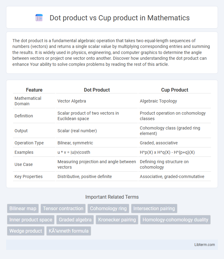 Cup product vs Dot product in Mathematics - What is The Difference?