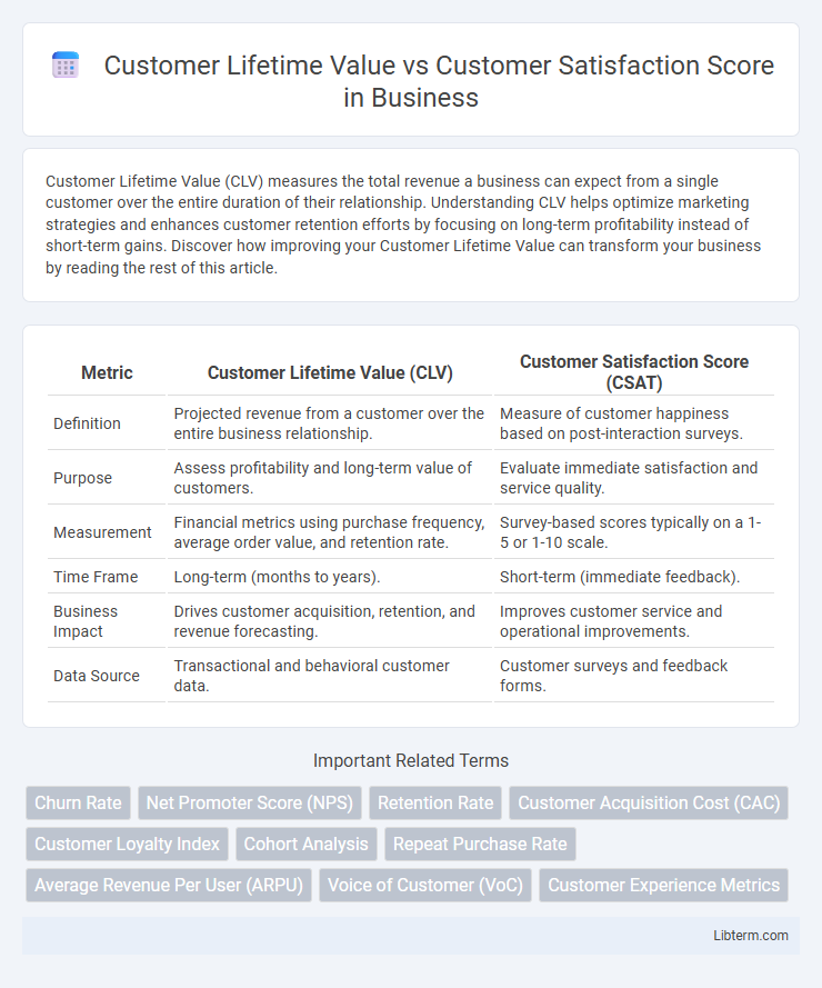Customer Satisfaction Score vs Customer Lifetime Value in Business - What is The Difference?