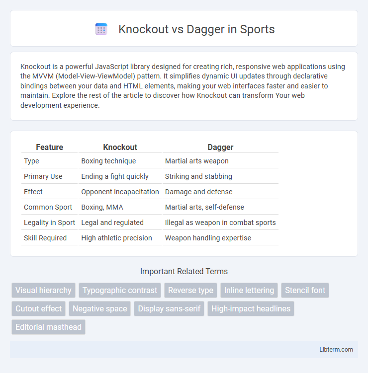 Dagger vs Knockout in Sports - What is The Difference?