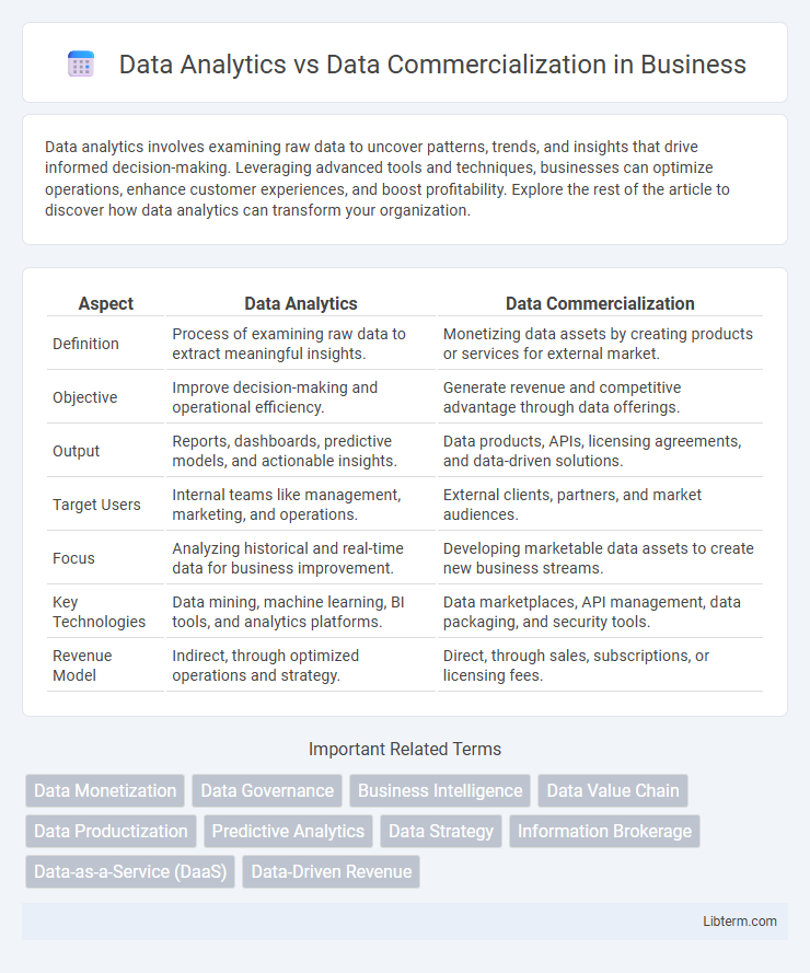 Data Commercialization vs Data Analytics in Business - What is The Difference?