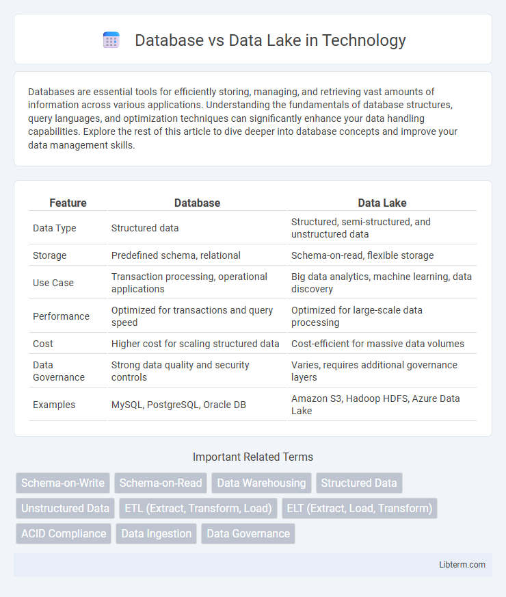 Data Lake vs Database in Technology - What is The Difference?