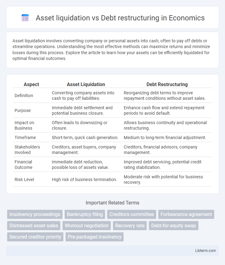 Debt restructuring vs Asset liquidation in Economics - What is The Difference?