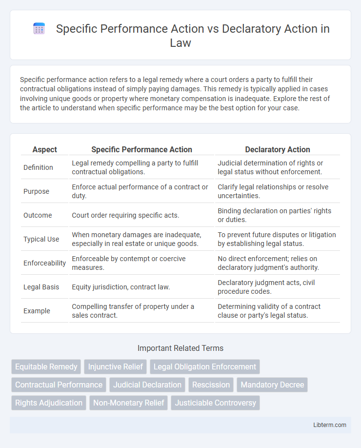 Declaratory Action vs Specific Performance Action in Law - What is The Difference?