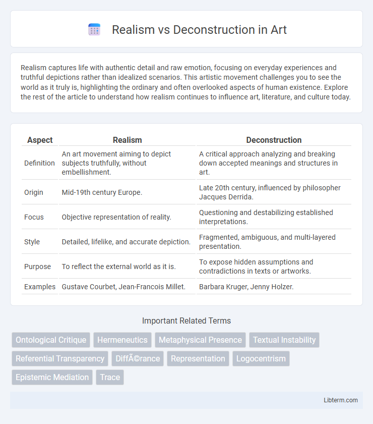 Deconstruction vs Realism in Art - What is The Difference?