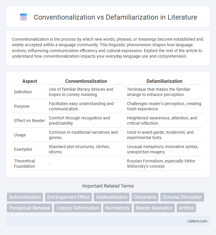 Defamiliarization vs Conventionalization in Literature - What is The Difference?