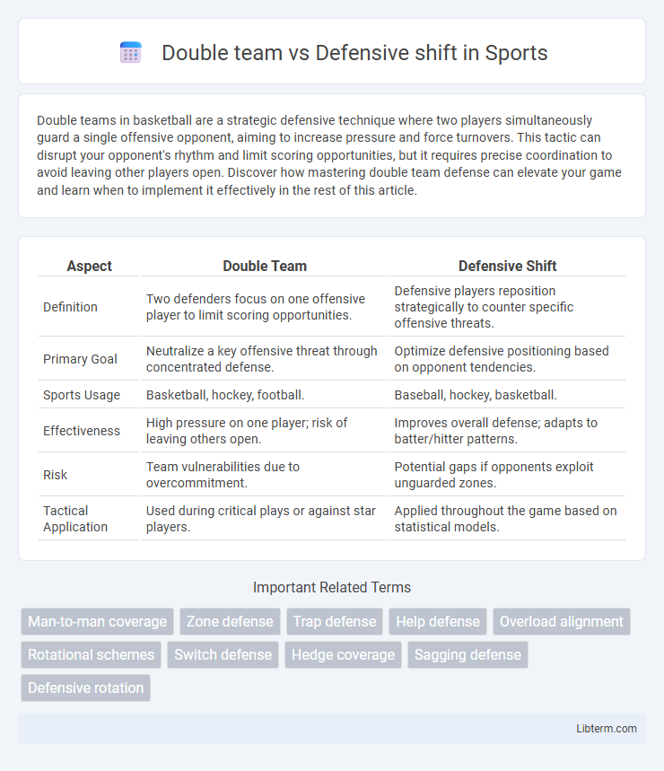 Defensive shift vs Double team in Sports - What is The Difference?