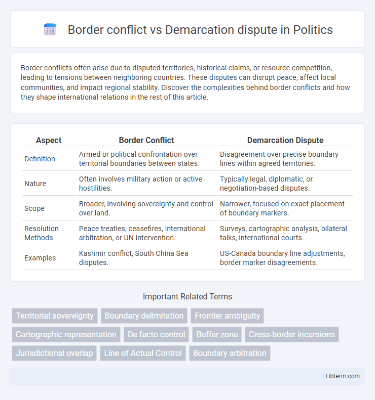 Demarcation dispute vs Border conflict in Politics - What is The Difference?