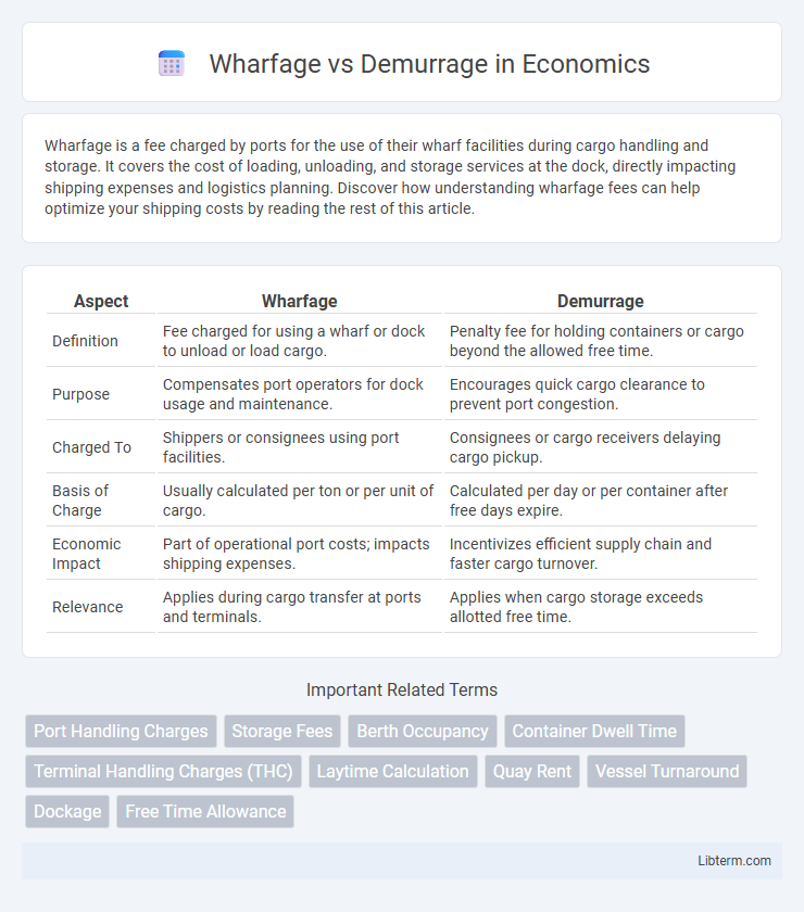Demurrage vs Wharfage in Economics - What is The Difference?