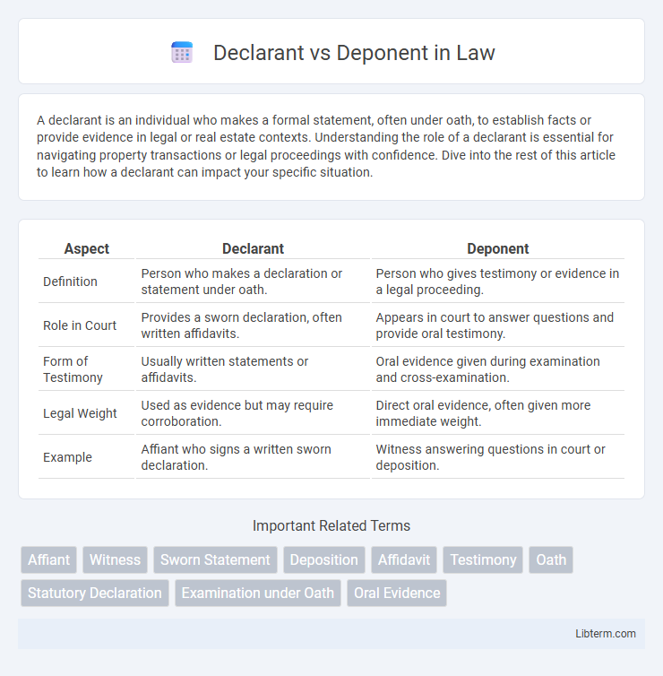 Deponent vs Declarant in Law - What is The Difference?