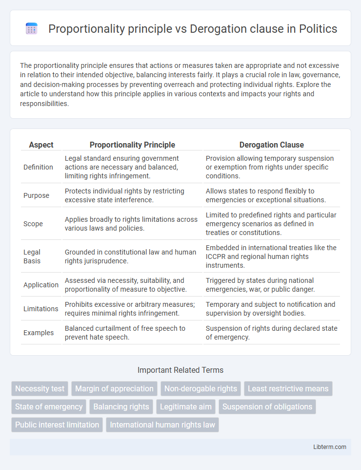 Derogation clause vs Proportionality principle in Politics - What is The Difference?