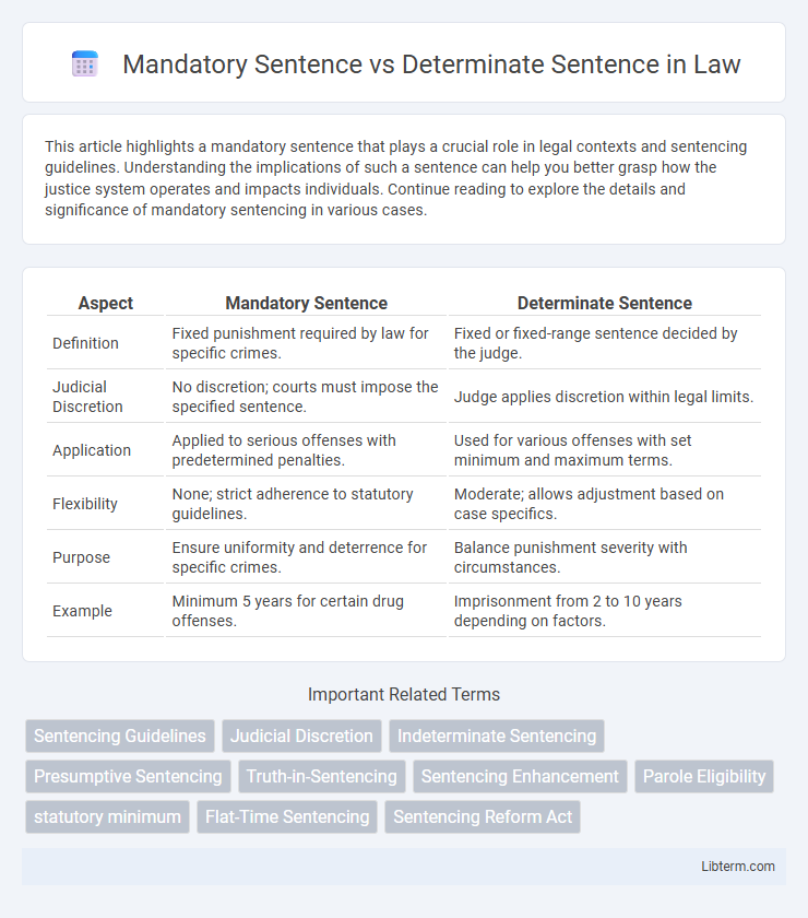 Determinate Sentence vs Mandatory Sentence in Law - What is The Difference?