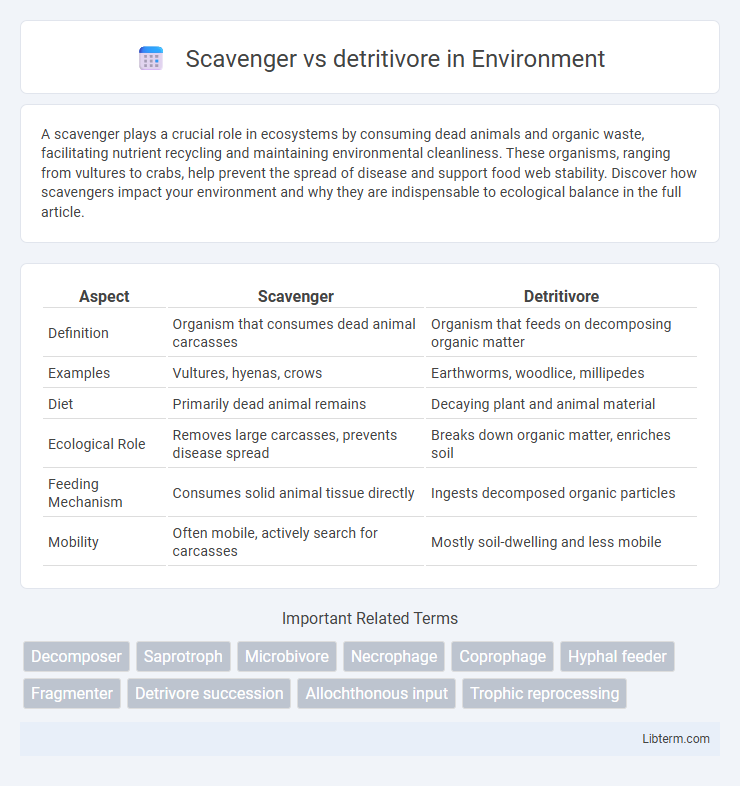 detritivore vs Scavenger in Environment - What is The Difference?