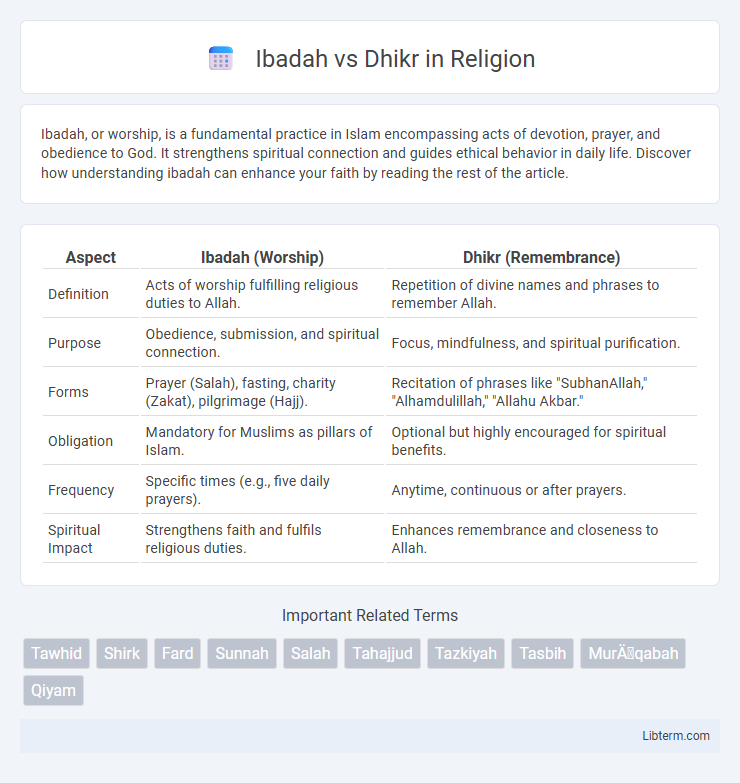 Dhikr vs Ibadah in Religion - What is The Difference?