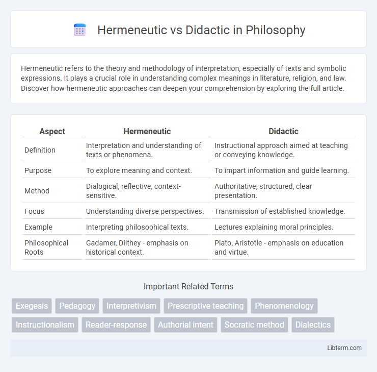 Didactic vs Hermeneutic in Philosophy - What is The Difference?