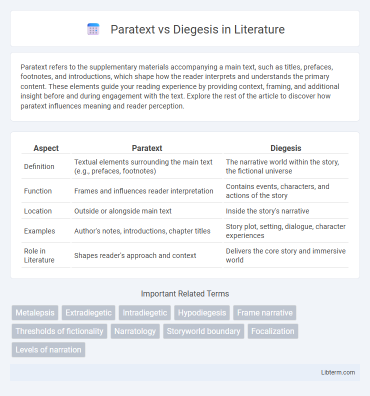 Diegesis vs Paratext in Literature - What is The Difference?