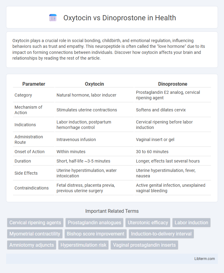 Dinoprostone vs Oxytocin in Health - What is The Difference?