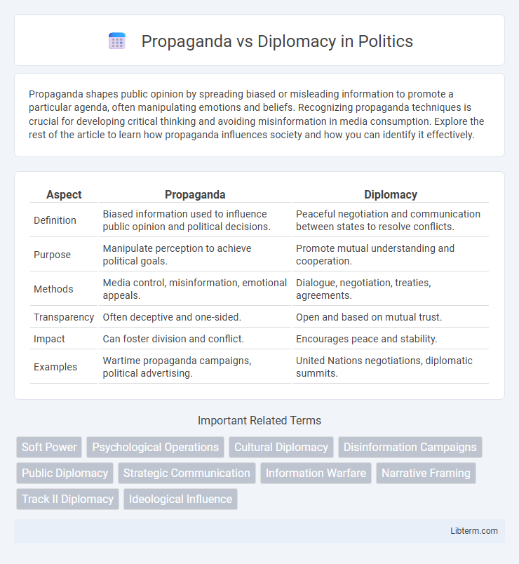 Diplomacy vs Propaganda in Politics - What is The Difference?