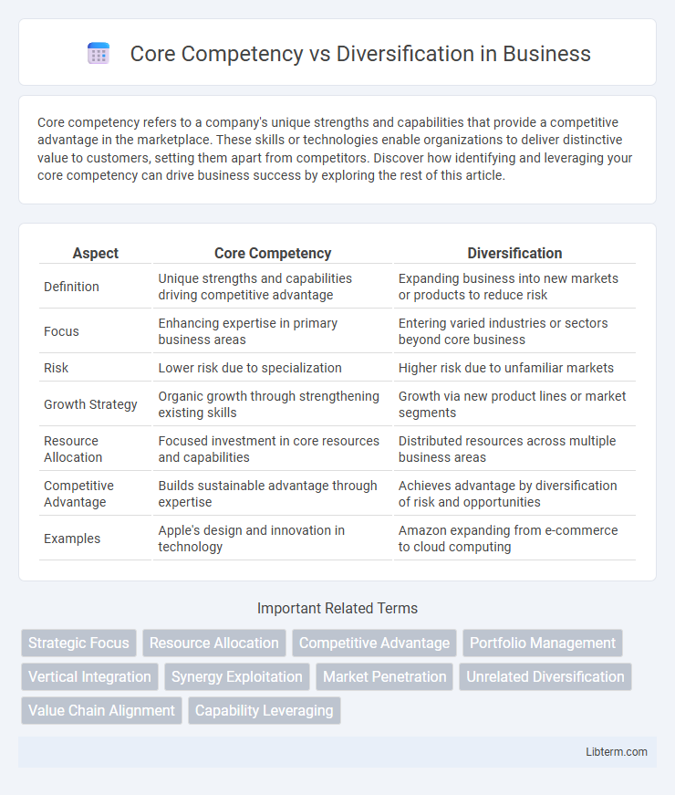 Diversification vs Core Competency in Business - What is The Difference?