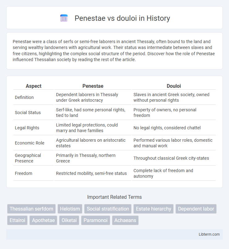 douloi vs Penestae in History - What is The Difference?