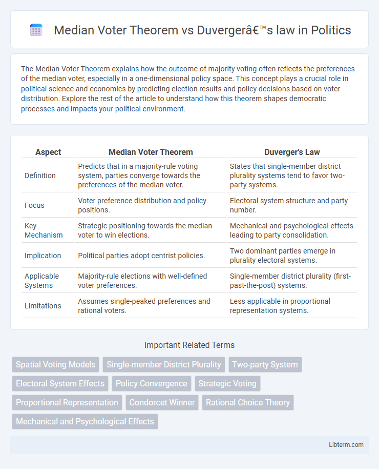 Duverger’s law vs Median Voter Theorem in Politics - What is The Difference?
