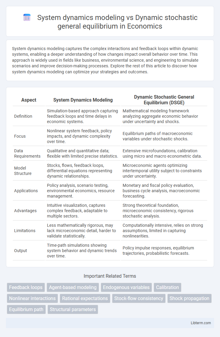 Dynamic stochastic general equilibrium vs System dynamics modeling in Economics - What is The Difference?
