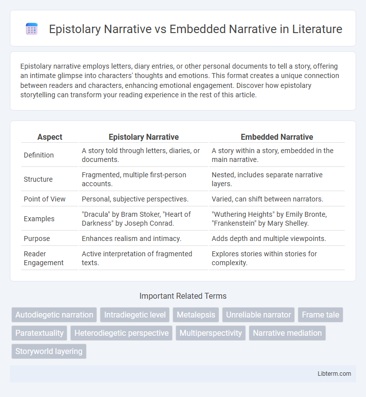 Embedded Narrative vs Epistolary Narrative in Literature - What is The Difference?