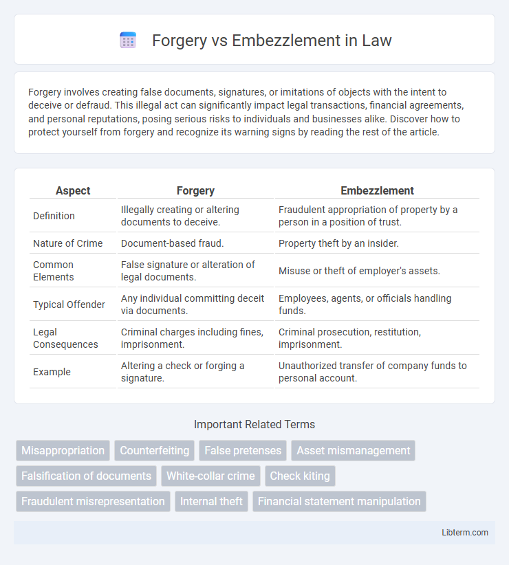 Embezzlement vs Forgery in Law - What is The Difference?