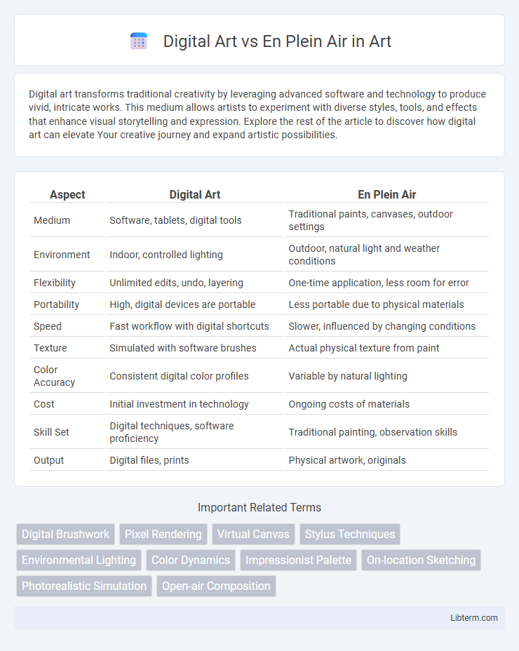 En Plein Air vs Digital Art in Art - What is The Difference?