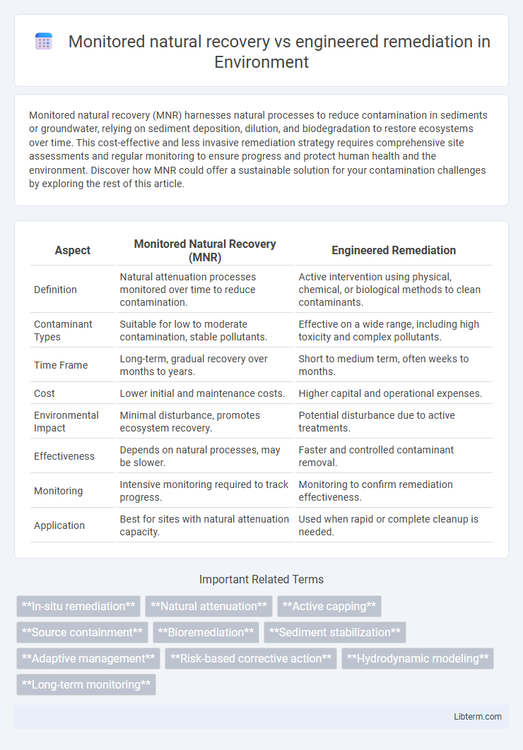 engineered remediation vs Monitored natural recovery in Environment - What is The Difference?