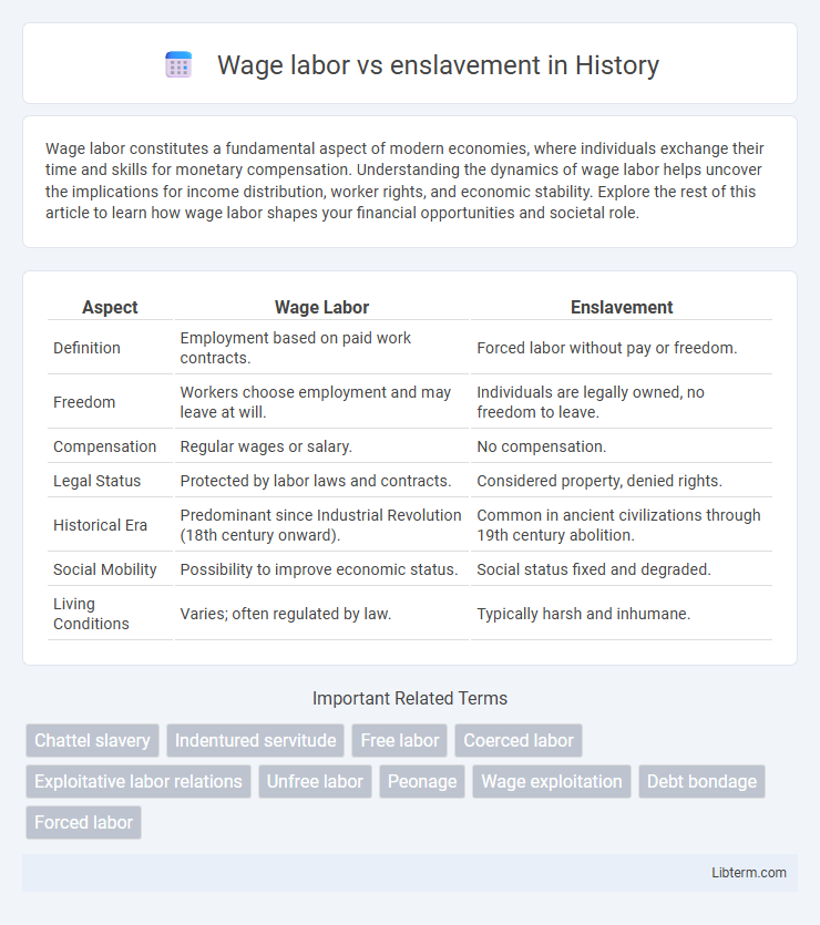 enslavement vs Wage labor in History - What is The Difference?