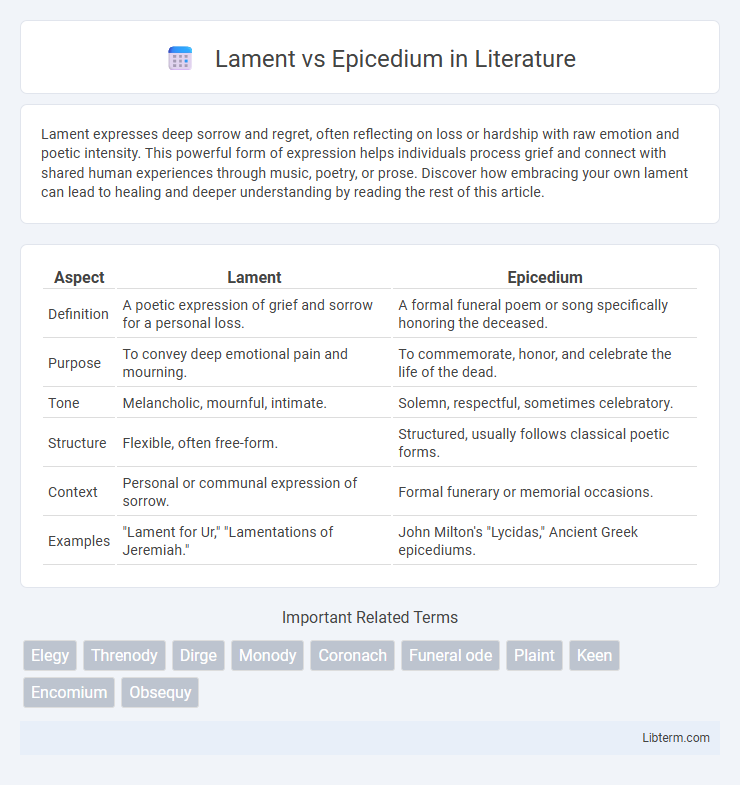 Epicedium vs Lament in Literature - What is The Difference?