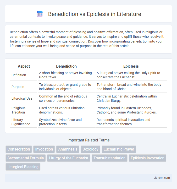Epiclesis vs Benediction in Literature - What is The Difference?