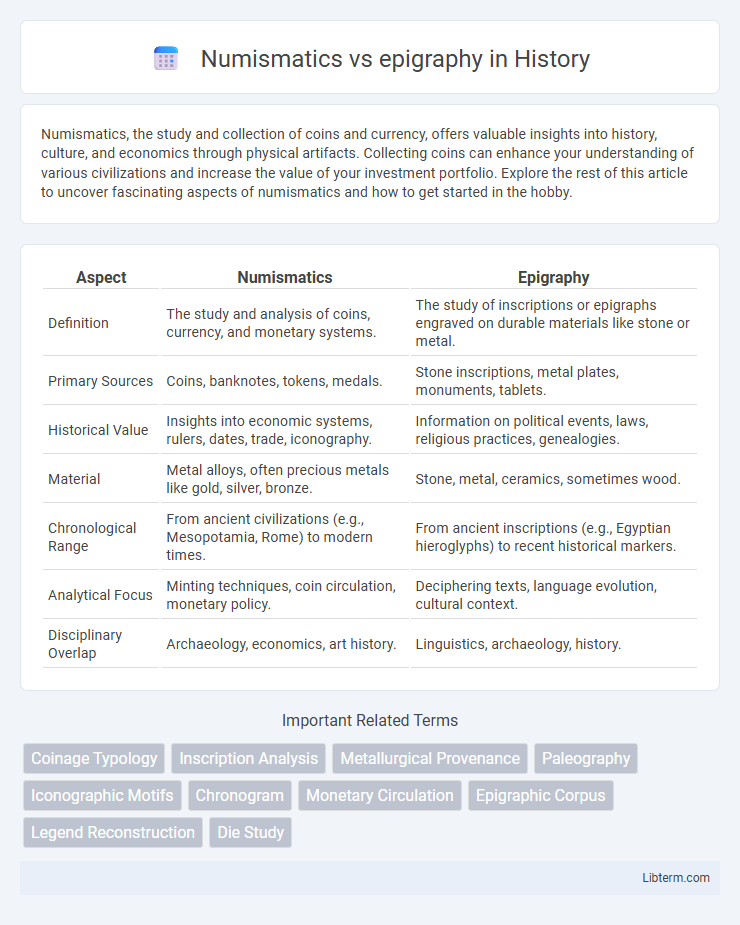 epigraphy vs Numismatics in History - What is The Difference?