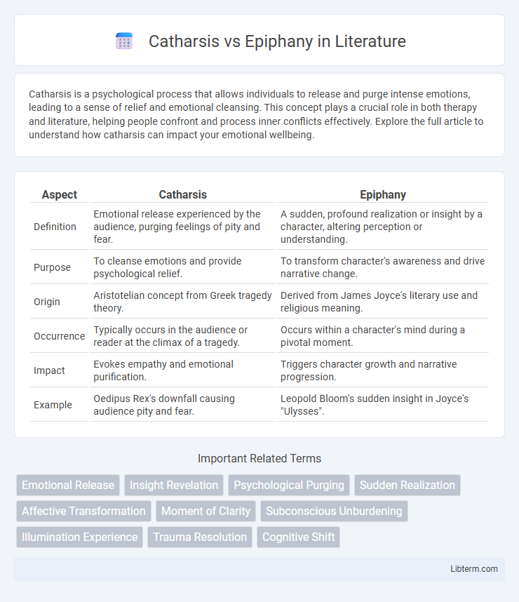 Epiphany vs Catharsis in Literature - What is The Difference?