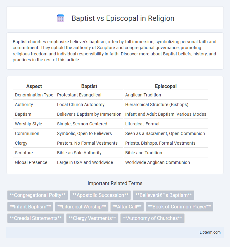 Episcopal vs Baptist in Religion - What is The Difference?