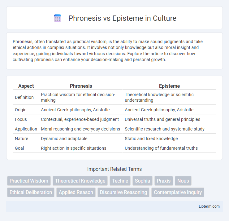 Episteme vs Phronesis in Culture - What is The Difference?