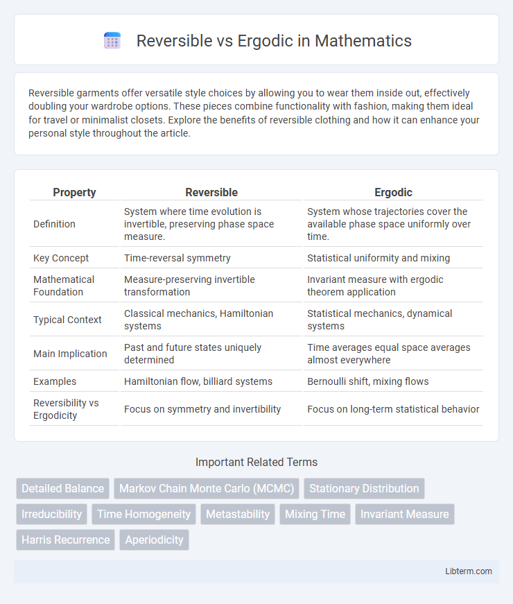 Ergodic vs Reversible in Mathematics - What is The Difference?