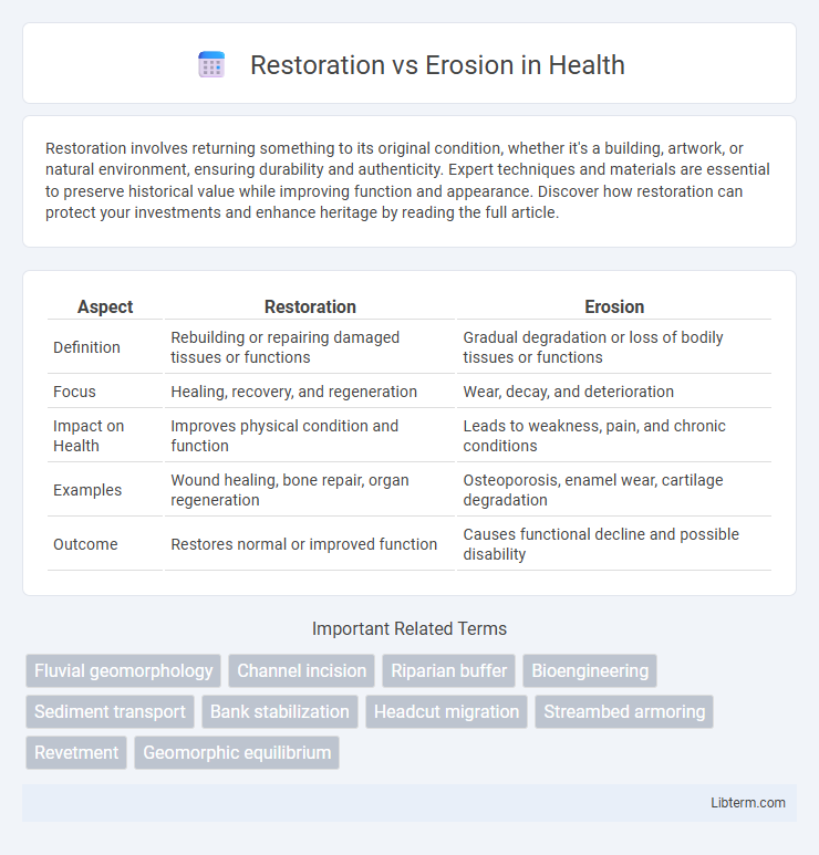 Erosion vs Restoration in Health - What is The Difference?