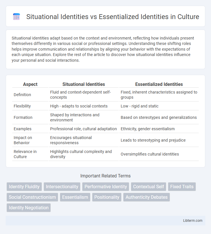 Essentialized Identities vs Situational Identities in Culture - What is The Difference?