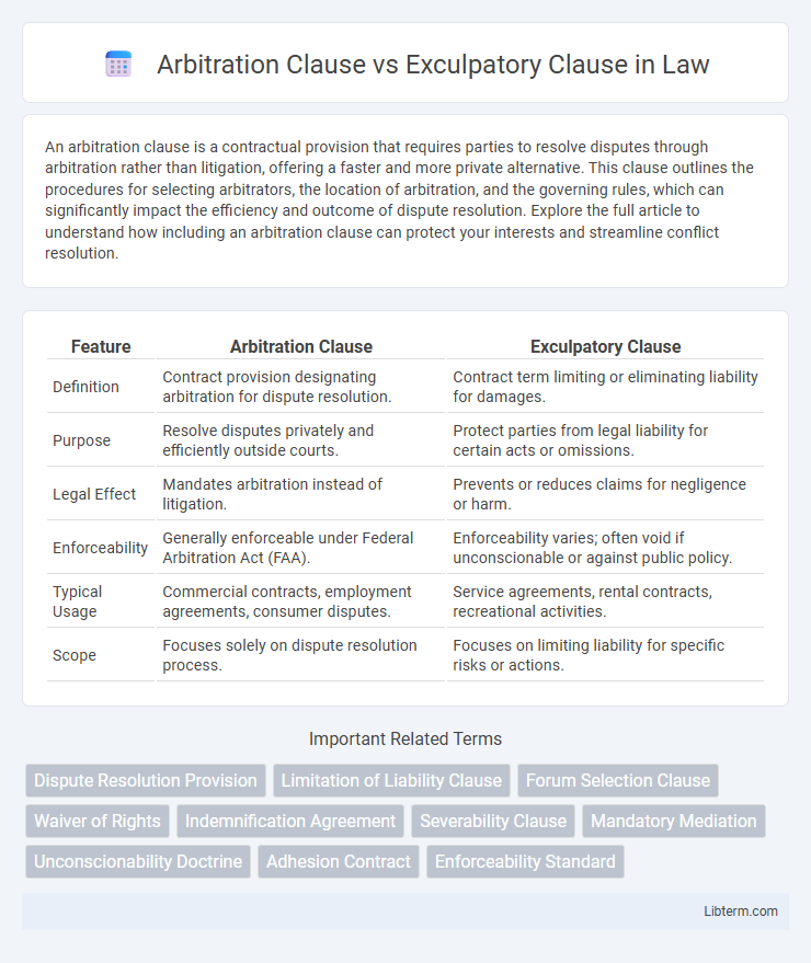 Exculpatory Clause vs Arbitration Clause in Law - What is The Difference?
