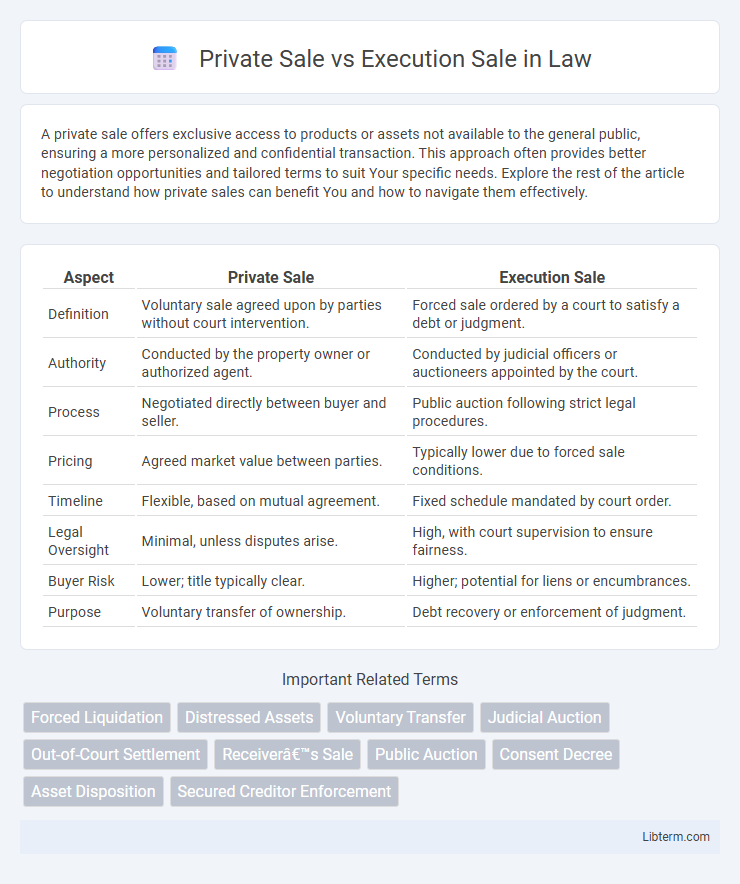 Execution Sale vs Private Sale in Law - What is The Difference?
