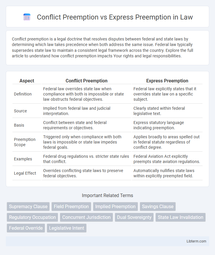 Express Preemption vs Conflict Preemption in Law - What is The Difference?
