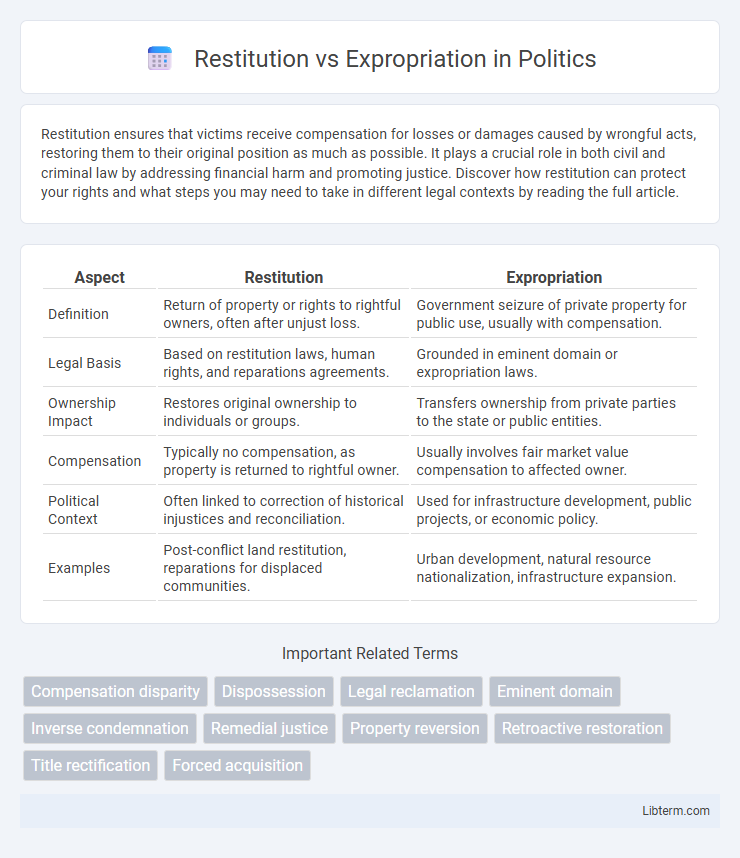 Expropriation vs Restitution in Politics - What is The Difference?