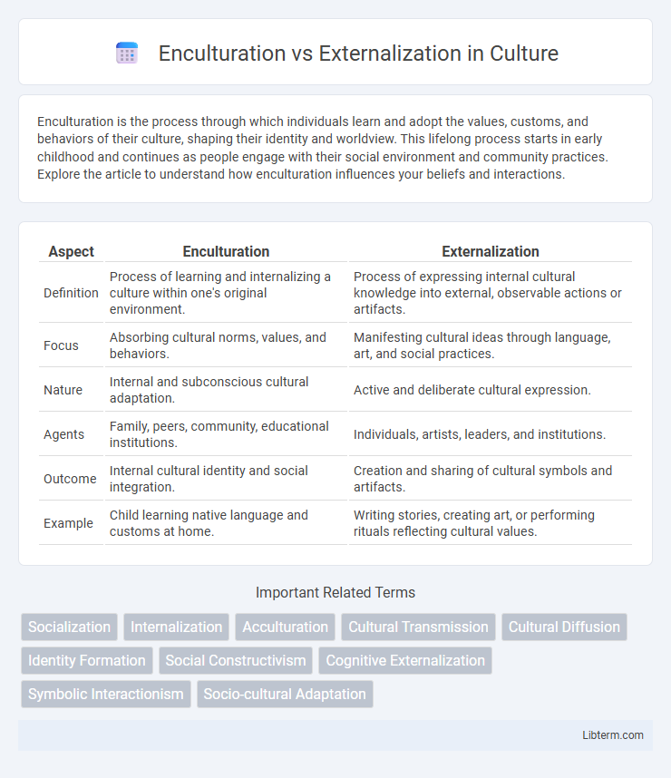 Externalization vs Enculturation in Culture - What is The Difference?