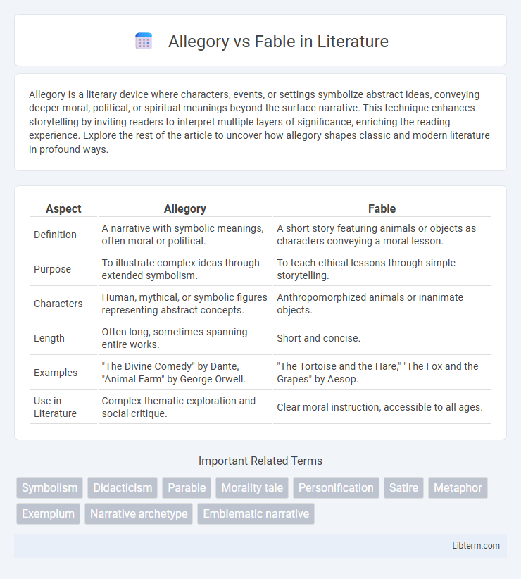 Fable vs Allegory in Literature - What is The Difference?