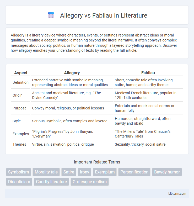Fabliau vs Allegory in Literature - What is The Difference?