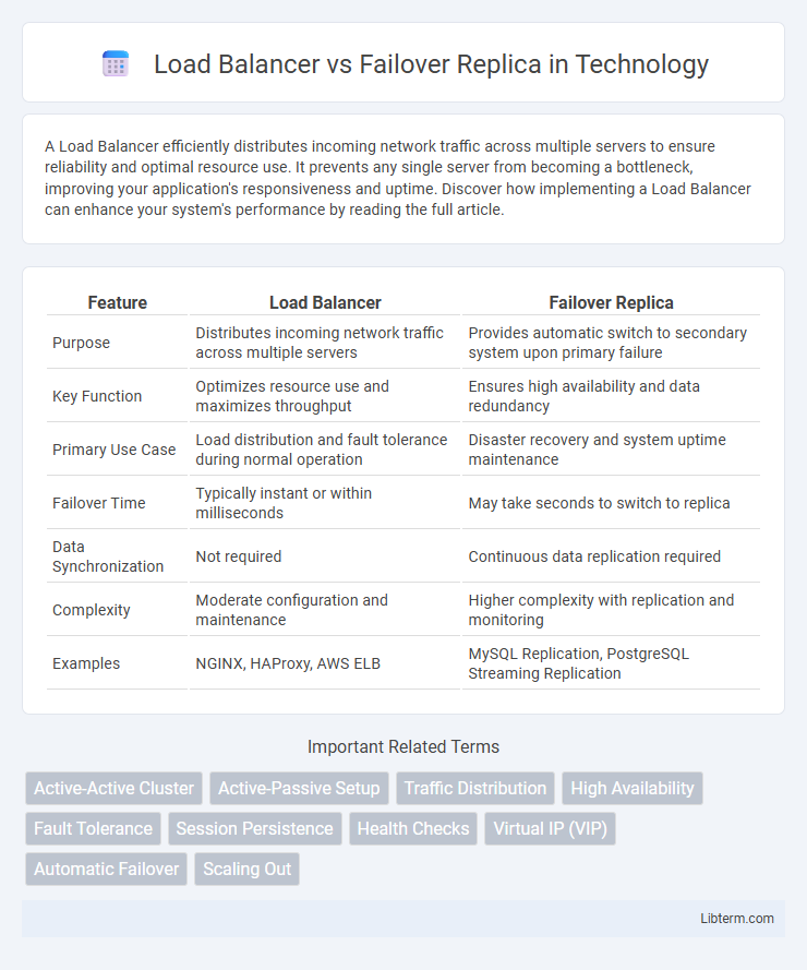 Failover Replica vs Load Balancer in Technology - What is The Difference?