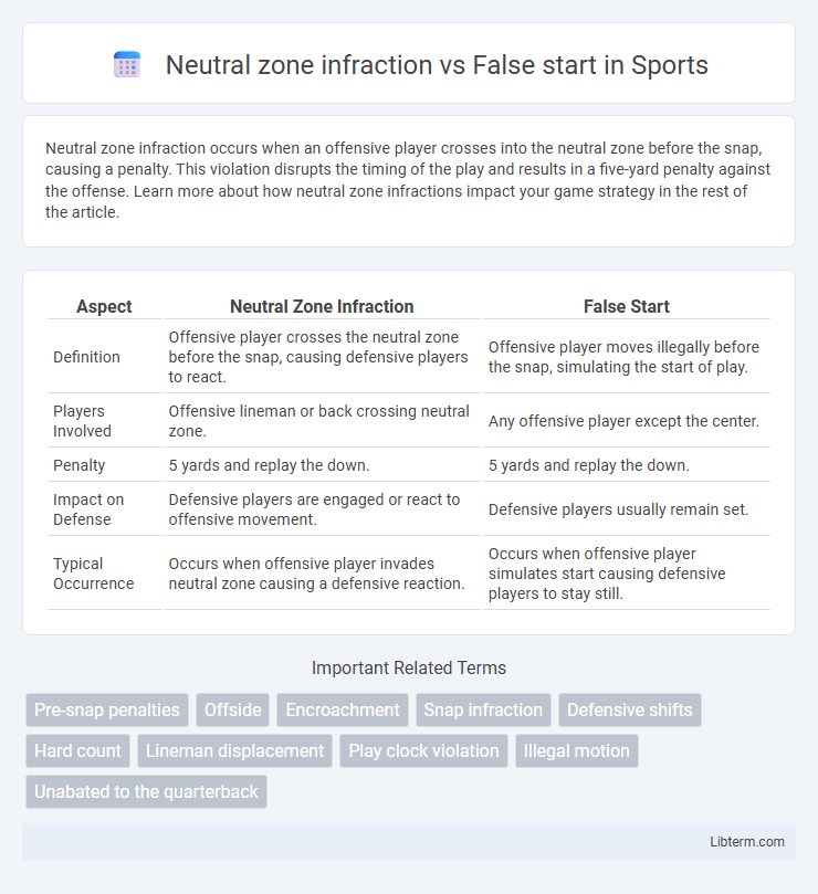 False start vs Neutral zone infraction in Sports - What is The Difference?