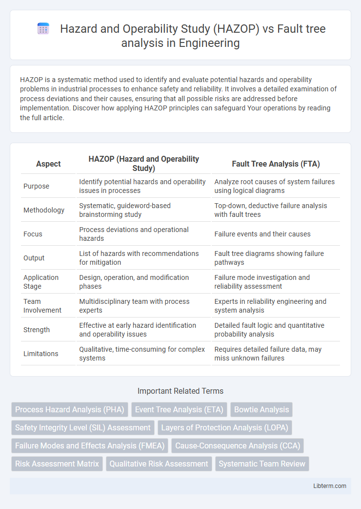 Fault tree analysis vs Hazard and Operability Study (HAZOP) in Engineering - What is The Difference?
