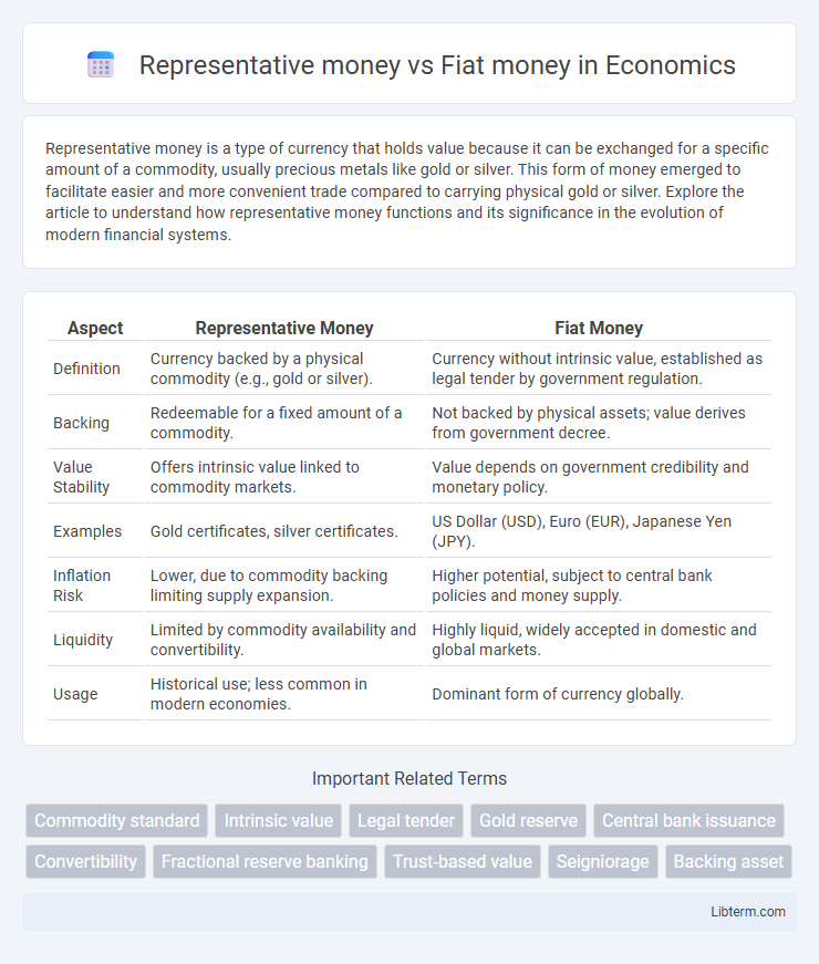 Fiat money vs Representative money in Economics - What is The Difference?
